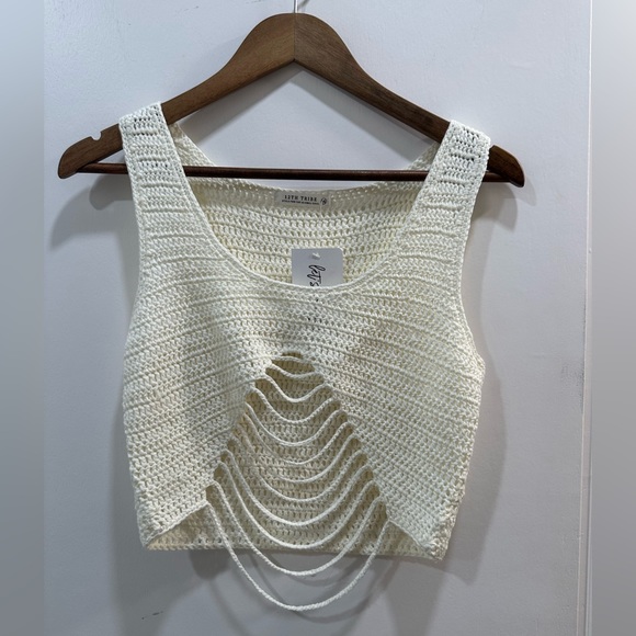 12th Tribe Tops - 12th Tribe Crochet Crop Top